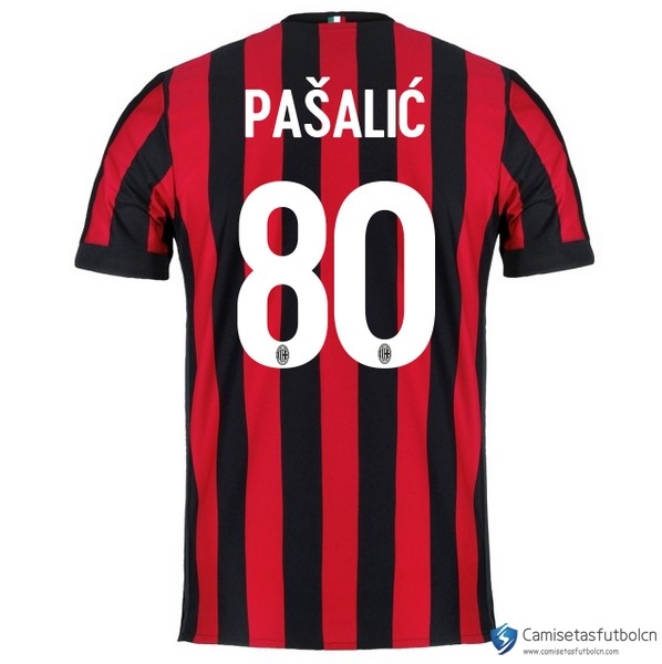 Camiseta Milan Primera equipo Pasalic 2017-18